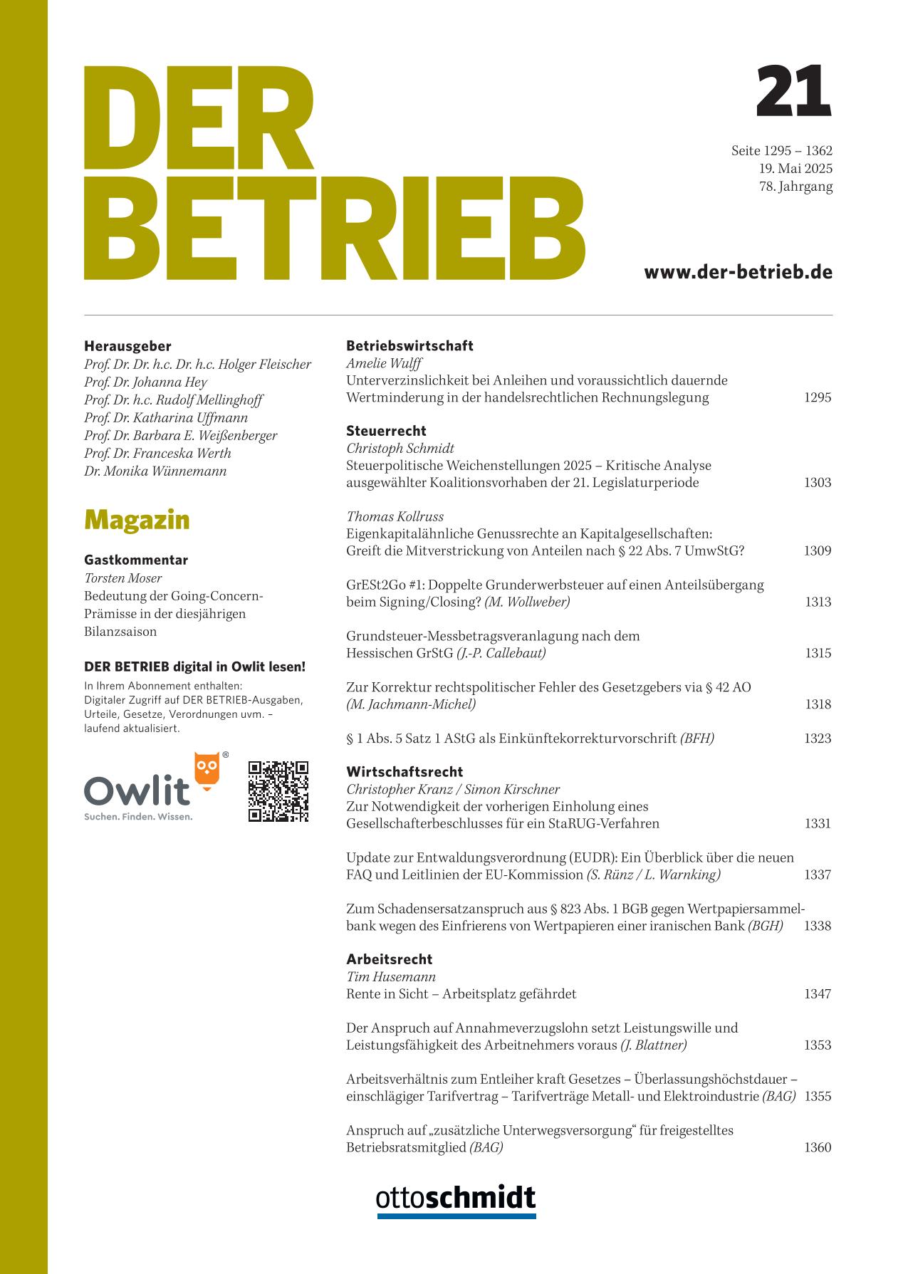 DER BETRIEB
