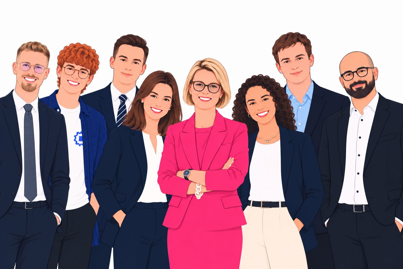 Team des Lehrstuhls für Bürgerliches Recht, Arbeitsrecht und Unternehmensrecht