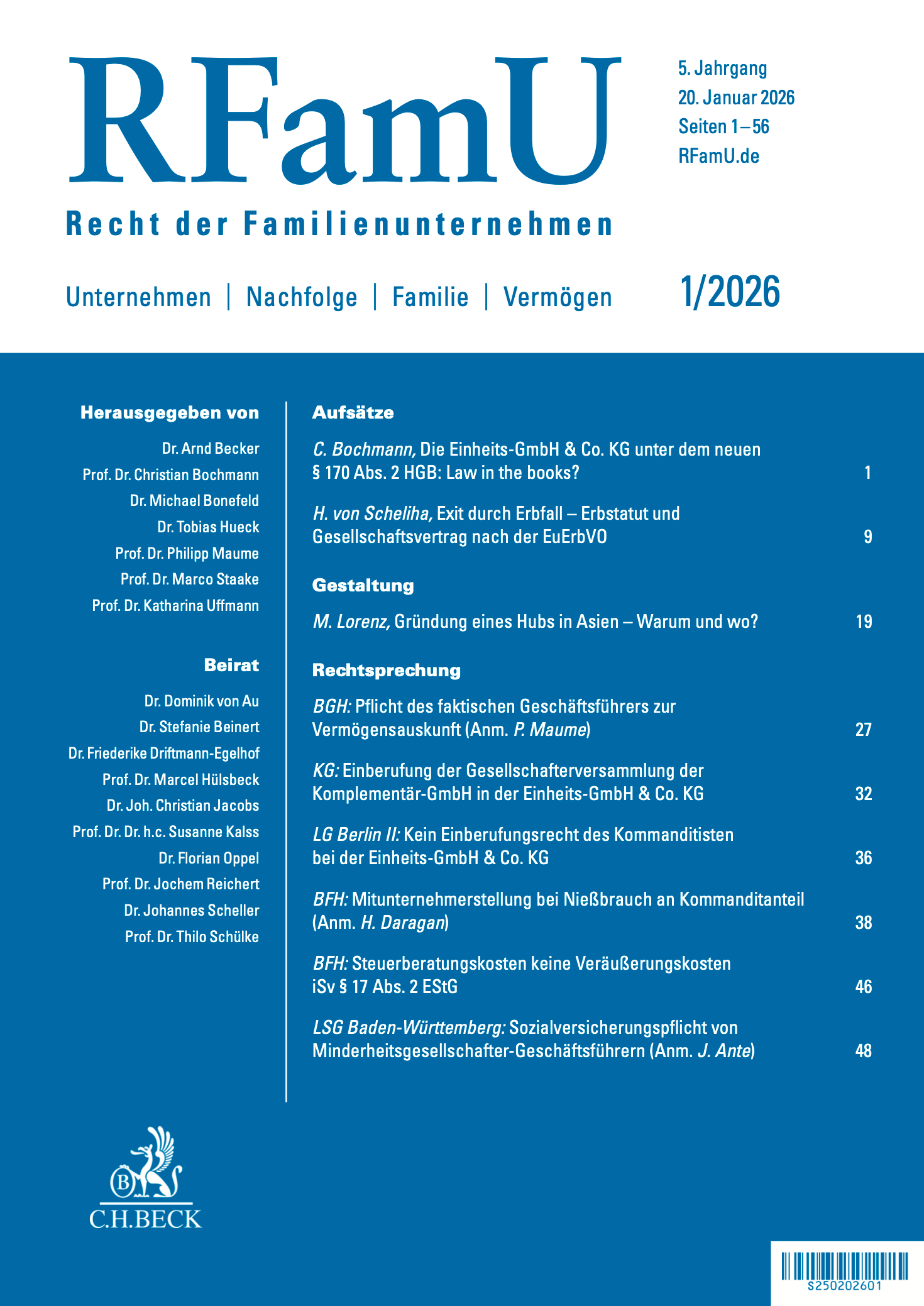 Recht der Familienunternehmen (RFamU)