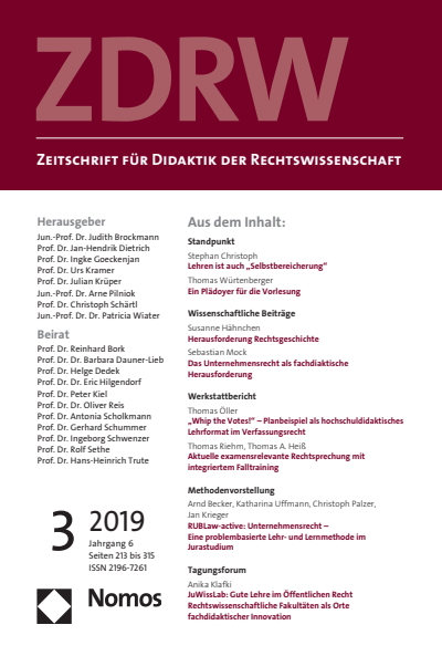 Zeitschrift für Didaktik der Rechtswissenschaft