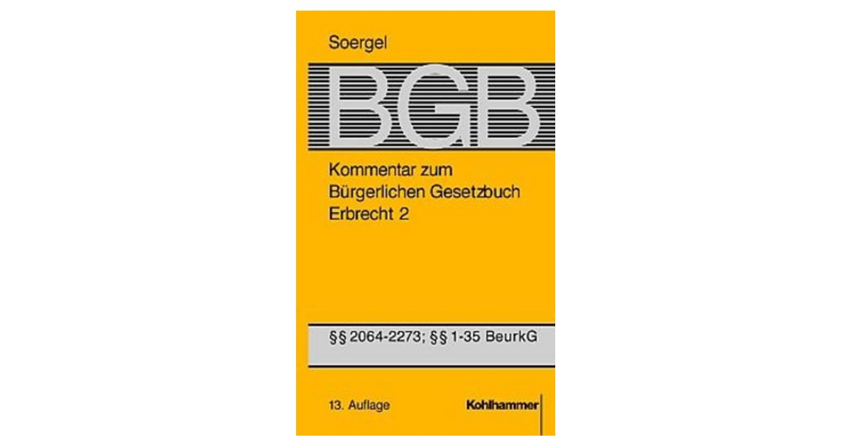 Soergel – Kommentierung der §§ 2064–2099 BGB